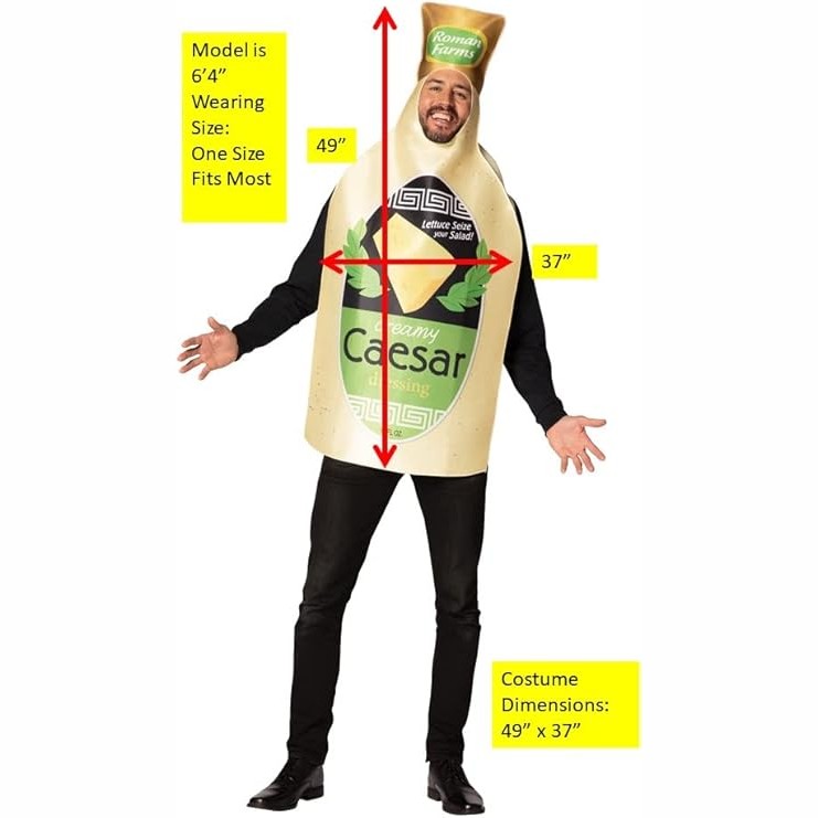 Caesar Salad Dressing Bottle Adult Costume