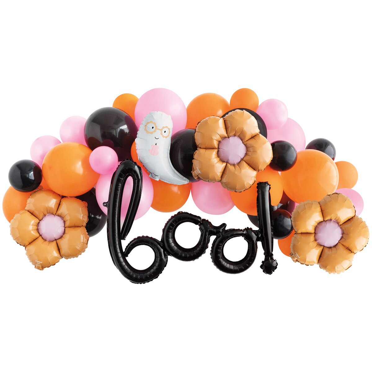 Halloween Boo! Balloon Garland Arch Kit - Ghost, Daisies & Latex
