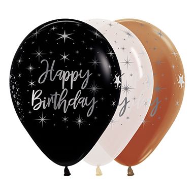 Happy Birthday METALink Fashion Assorted Latex Balloons