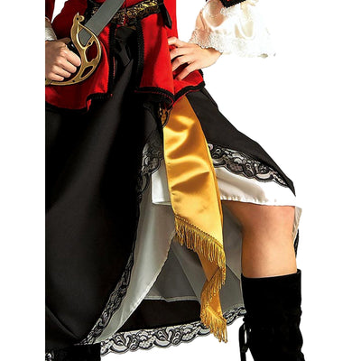 Pirate Queen Collector's Edition Size Medium: Close-up of the matching accessories including hat, sword, and boots