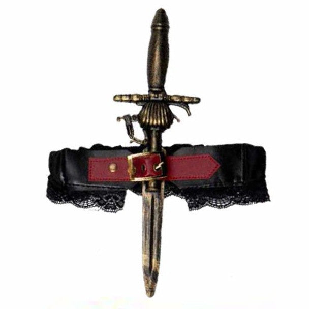 Pirate Thigh Holster Garter with Knife
