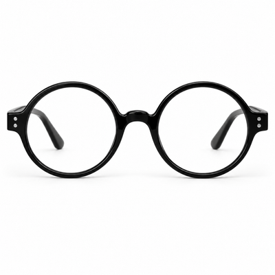 Round Round Glasses, Thick Frame