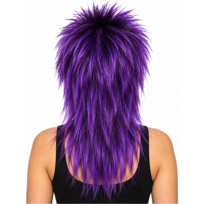 Purple Punker Costume Wig