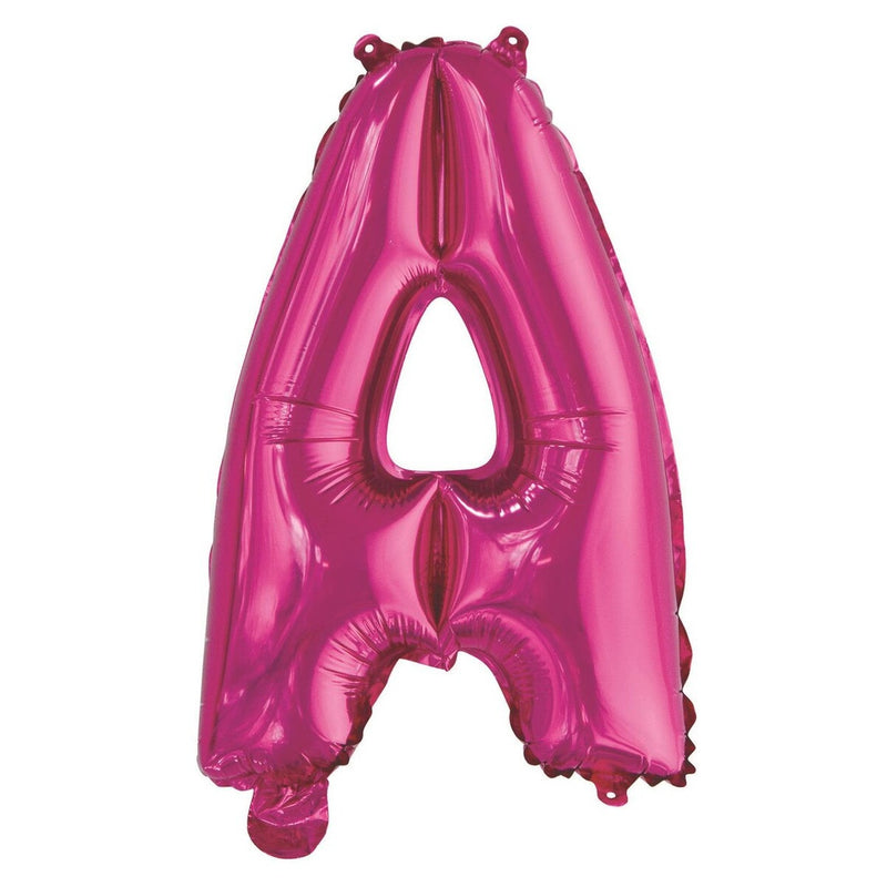 Hot Pink Letter A Foil Balloon - 35 cm