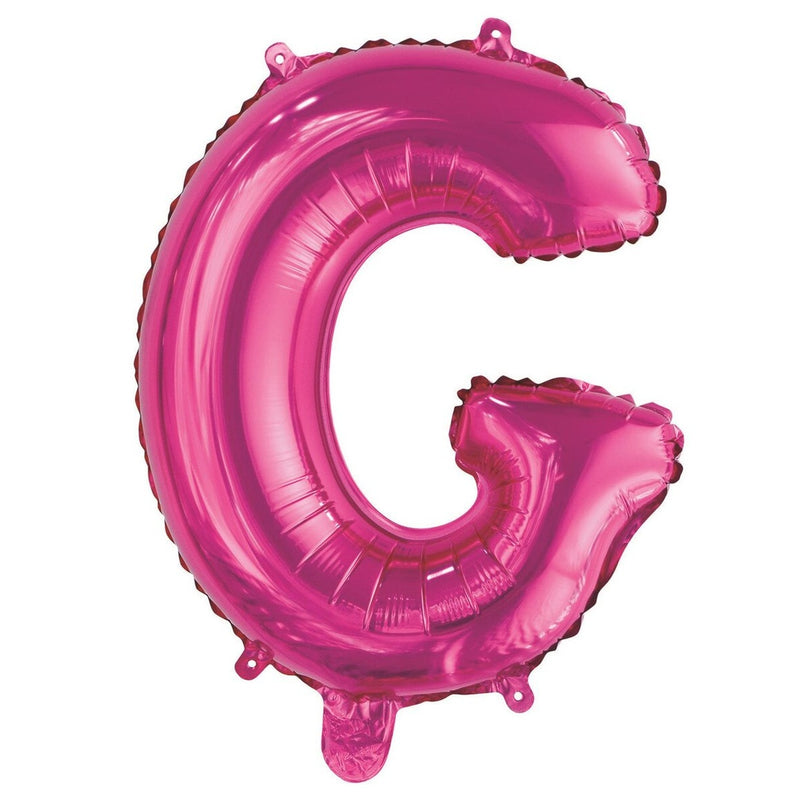 Hot Pink Letter G Foil Balloon - 35cm