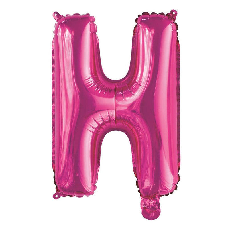 Hot Pink Letter H Foil Balloon - 35cm
