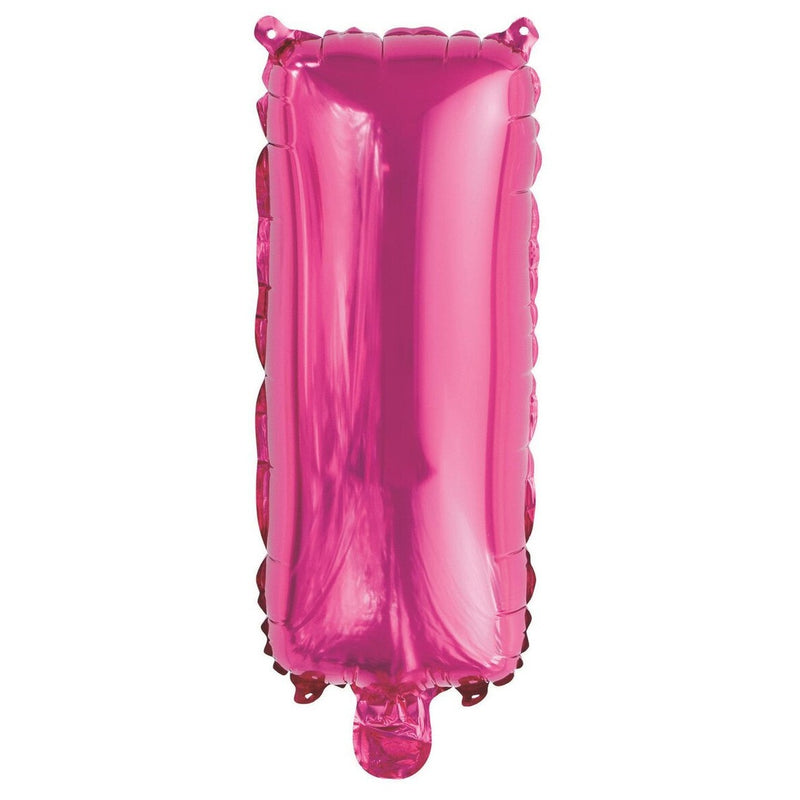 Hot Pink Letter I Foil Balloon - 35cm