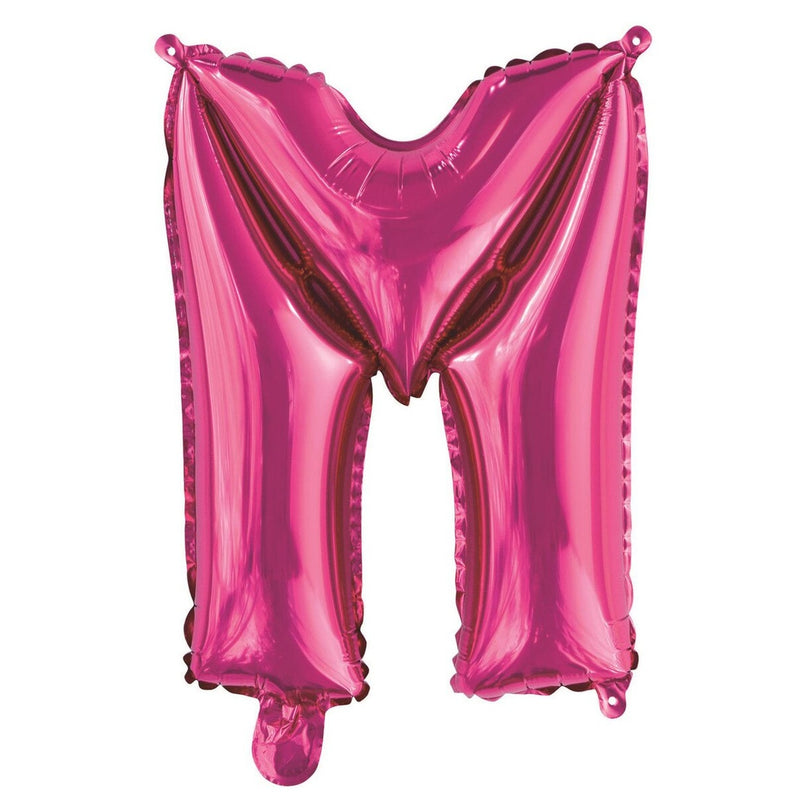 Hot Pink Letter M Foil Balloon-35cm