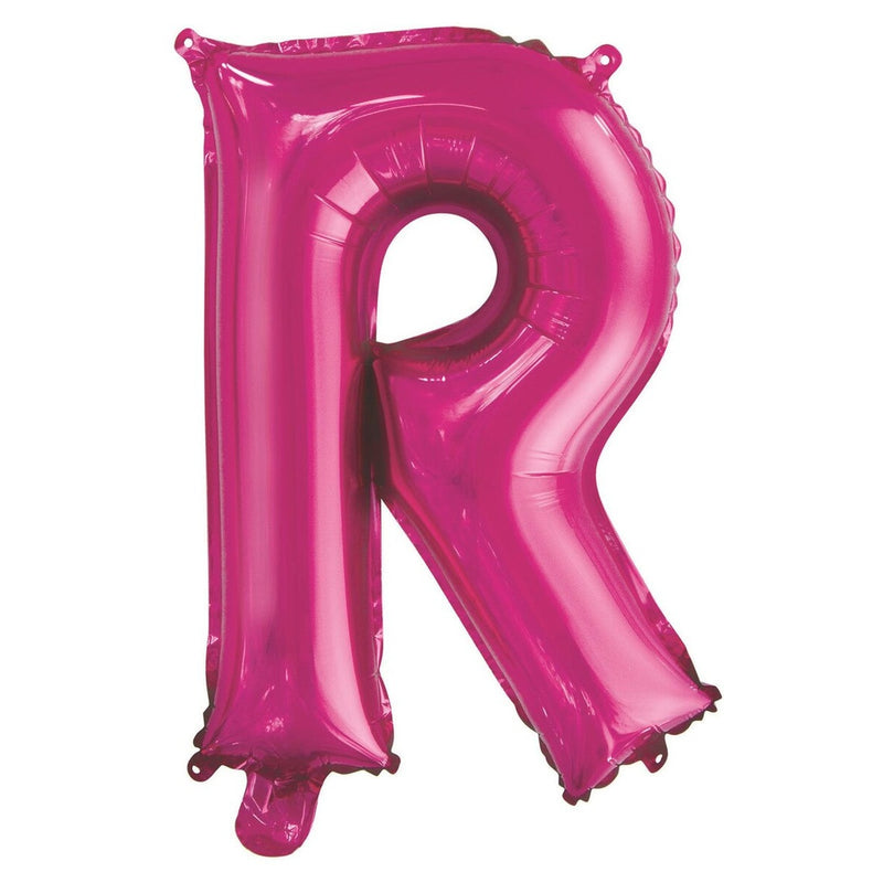 Hot Pink Letter R Foil Balloon-35cm