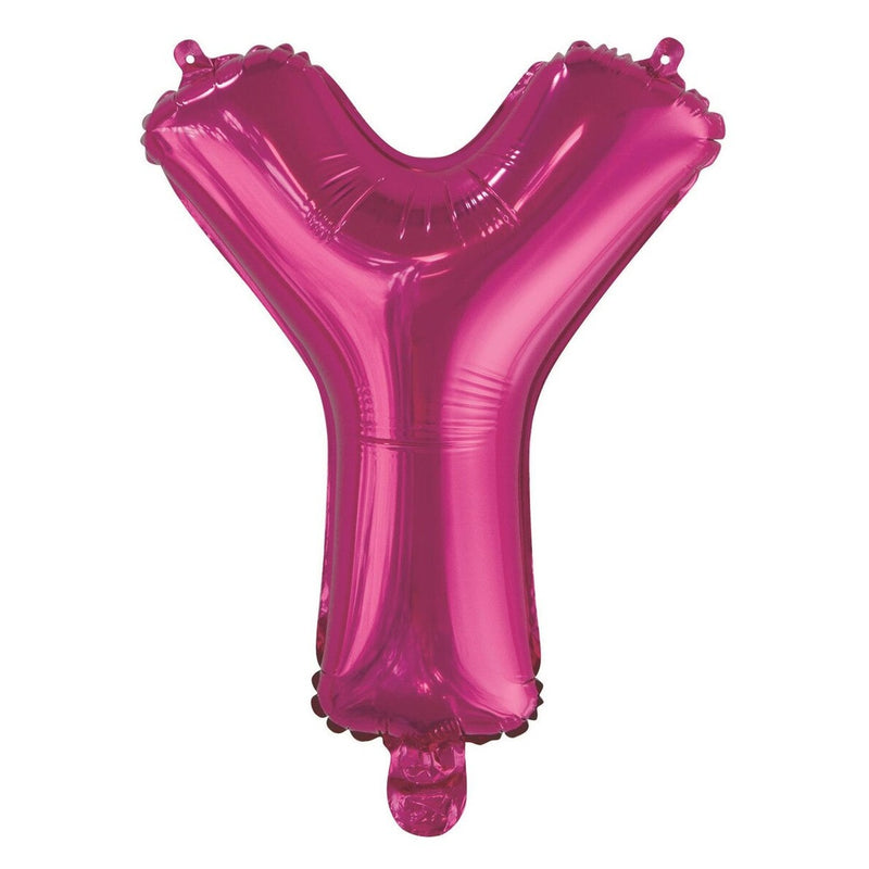 Hot Pink Letter Y Foil Balloon-35cm