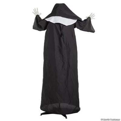 5 Ft. 4" Animated Light-Up Standing Suddenly Surprise Nun with Sound Halloween Decoration