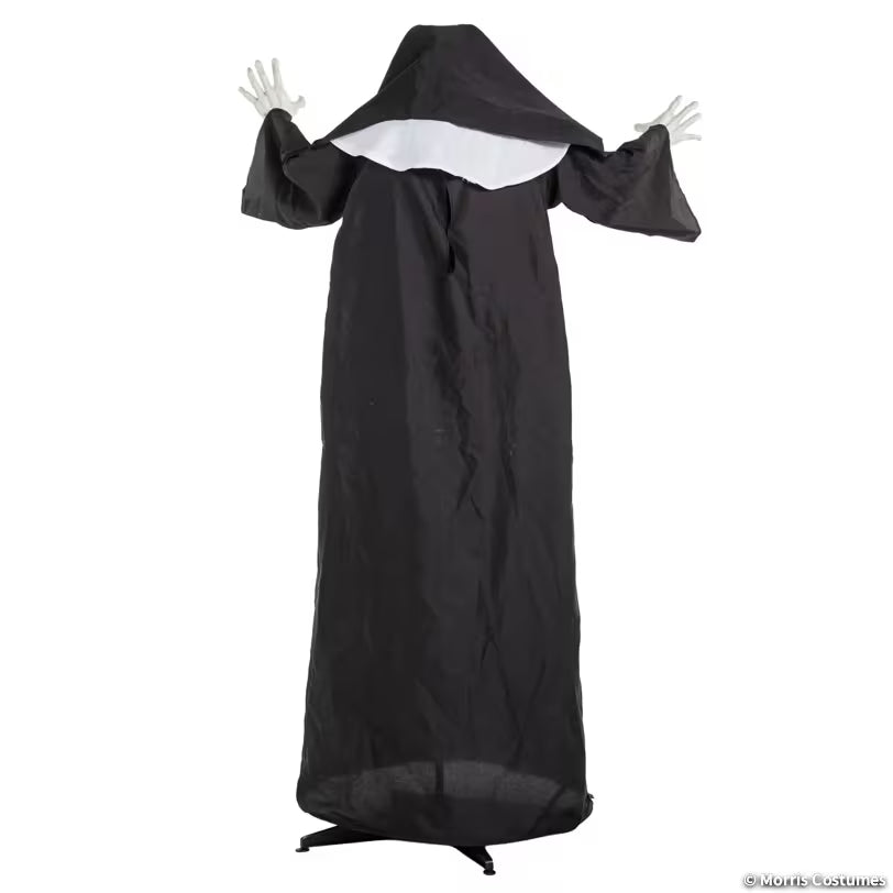 5 Ft. 4" Animated Light-Up Standing Suddenly Surprise Nun with Sound Halloween Decoration