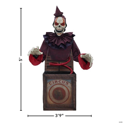 5 Ft. Skeleton Clown Mechanical Jack-in-the-Box