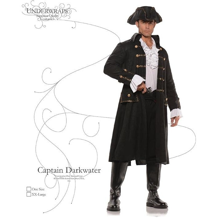 Captain Darkwater Black Pirate Costume