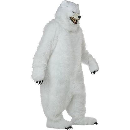 Polar Bear Adult Deluxe Costume with Moveable Jaw Mask