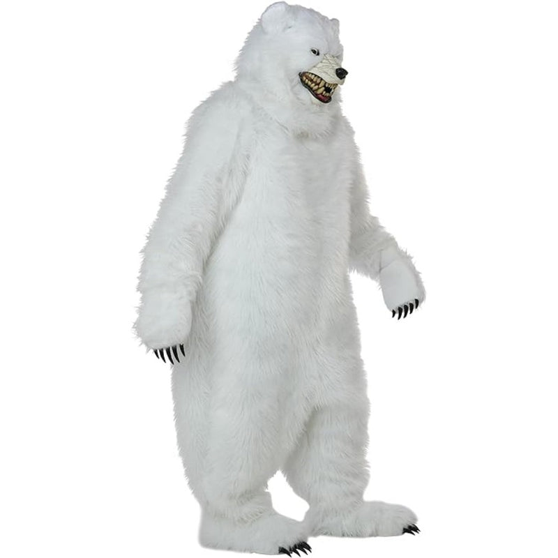 Polar Bear Adult Deluxe Costume with Moveable Jaw Mask