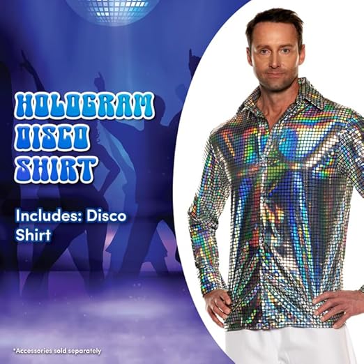 Men's Hologram Disco Shirt