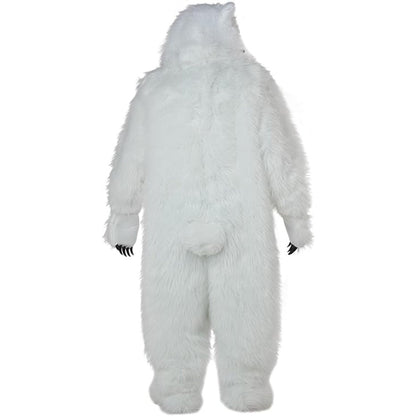 Polar Bear Adult Deluxe Costume with Moveable Jaw Mask