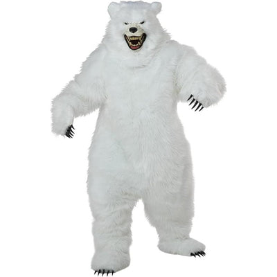 Polar Bear Adult Deluxe Costume with Moveable Jaw Mask