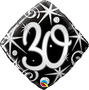 Elegant Sparkles & Swirls 30 Diamond Foil Balloon 45cm