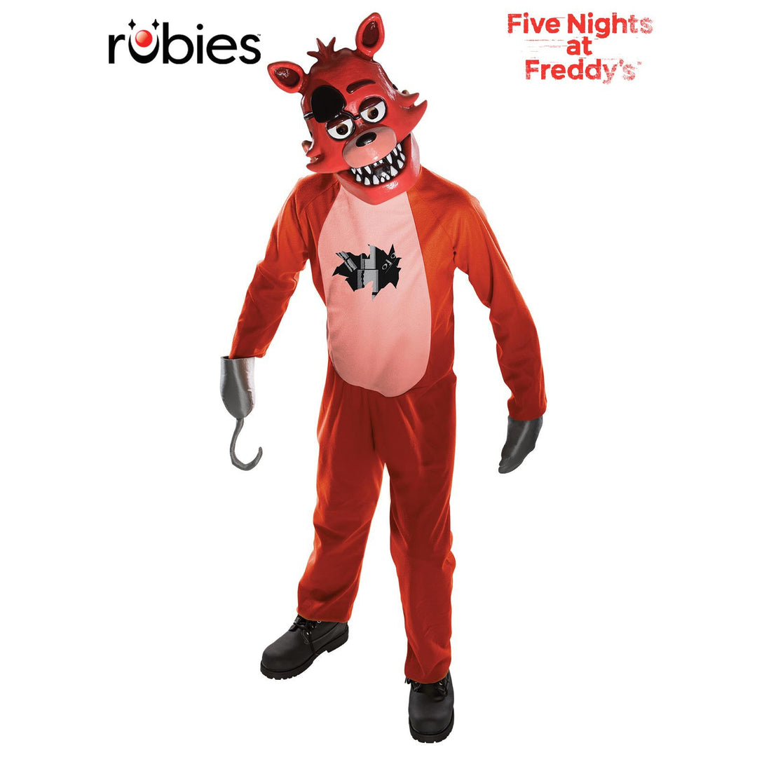 A child-size medium Foxy costume with orange fur and a tail