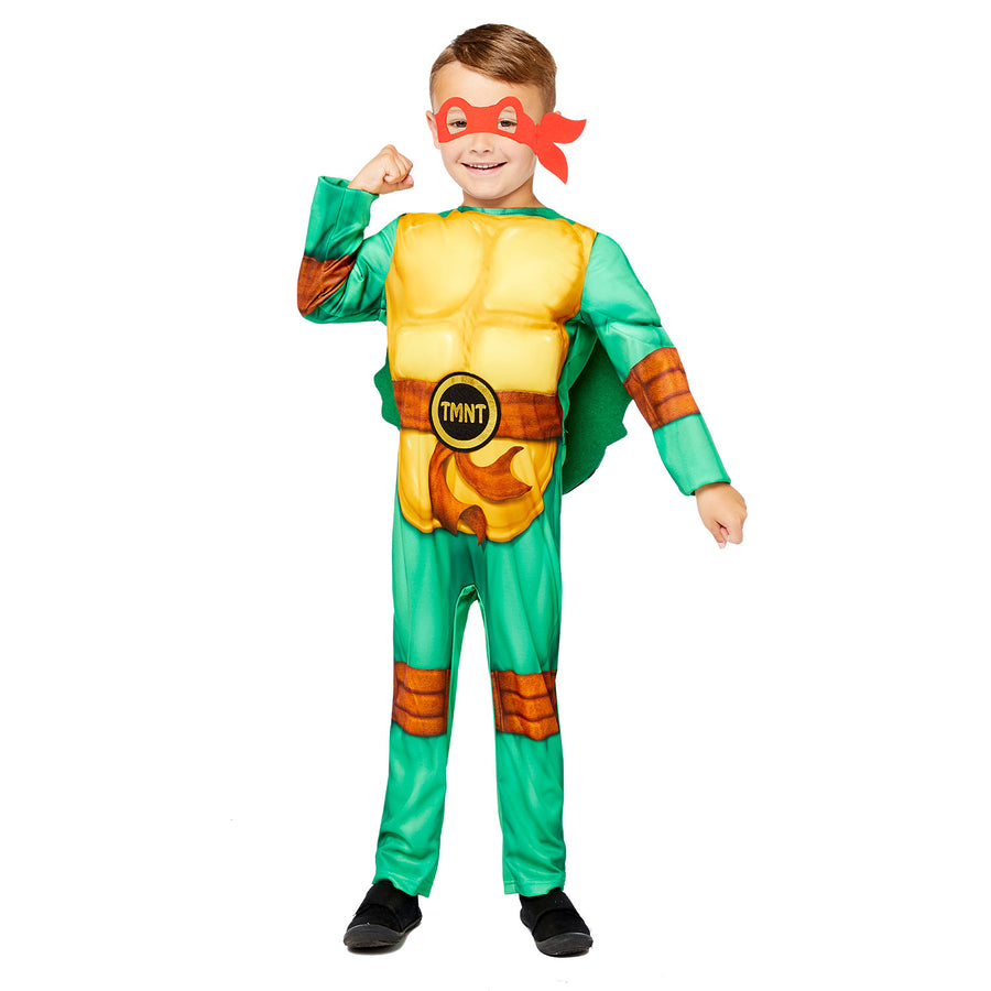 Teenage Mutant Ninja Turtles Boys Costume with Green Jumpsuit and Mask