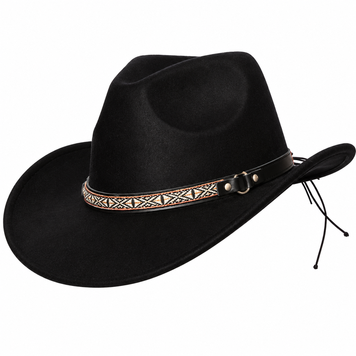 Cowboy Costume Hat With Native Woven Band