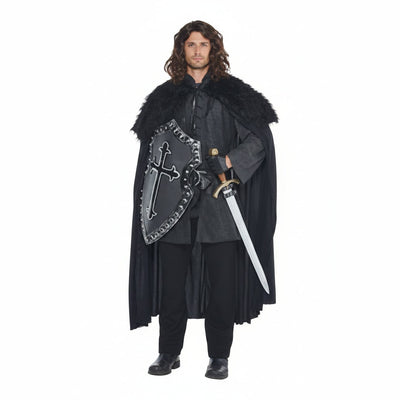 Black Faux Fur Cloak