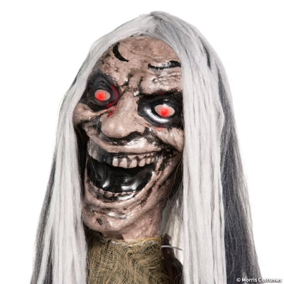 6 Ft. Animated Light-Up Standing Body Turning Witch with Sound Halloween Decoration