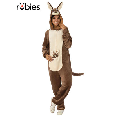 Kangaroo Furry Onesie Costume, Adults