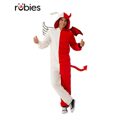 Angel Or Demon Furry Onesie Costume, Adult