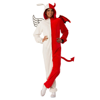 Angel Or Demon Furry Onesie Costume, Adult