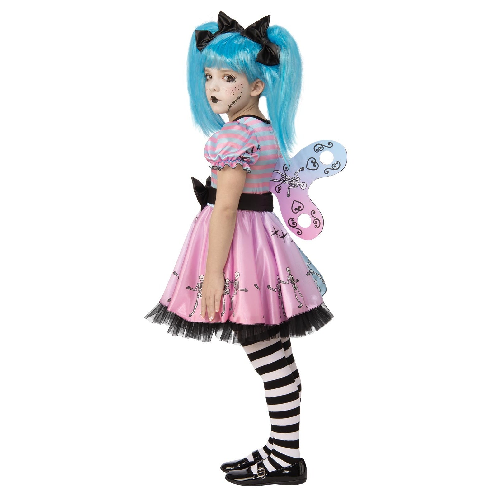 Little Blue Skelly Girl Costume, Child