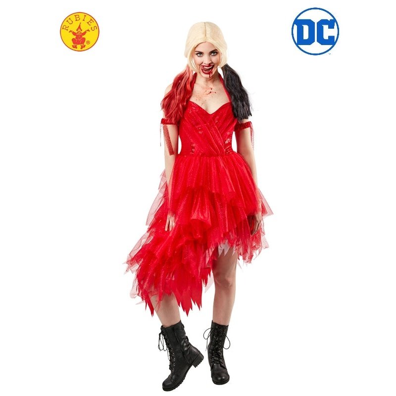Harley Quinn Red Dress Costume, Adult.