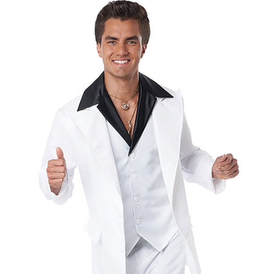 Vintage-inspired 70's Era Disco Suit Men's Costume in bold psychedelic colors