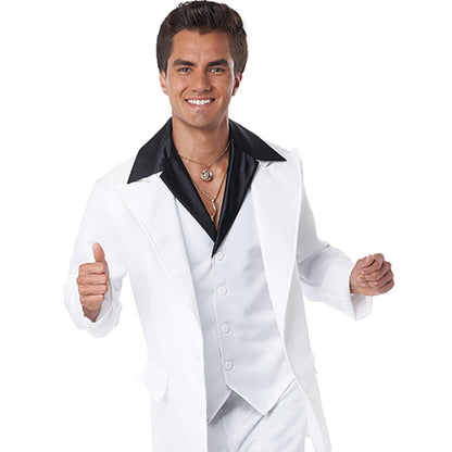 Vintage-inspired 70's Era Disco Suit Men's Costume in bold psychedelic colors