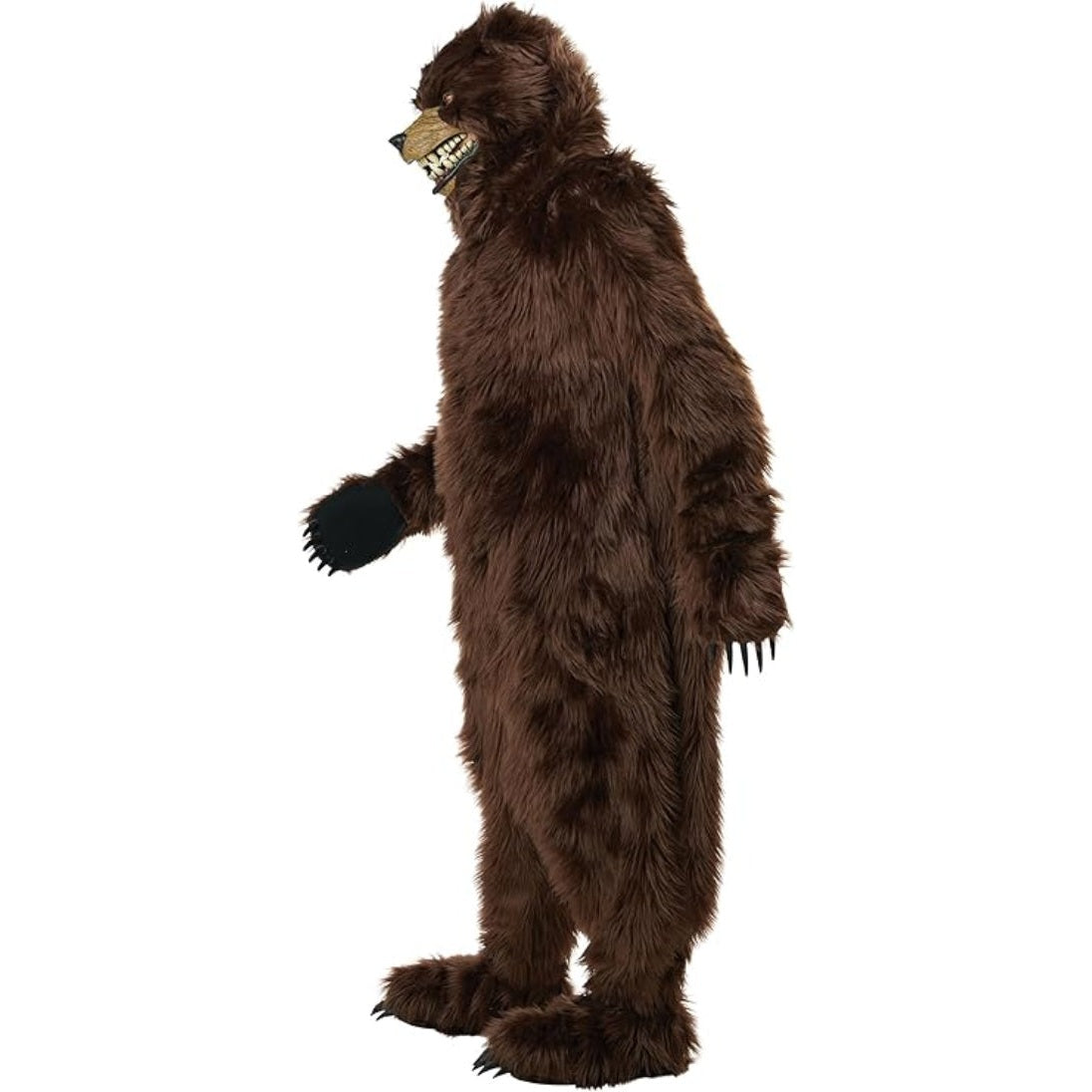 Grizzly Bear Adult Deluxe Costume with Moveable Jaw Mask