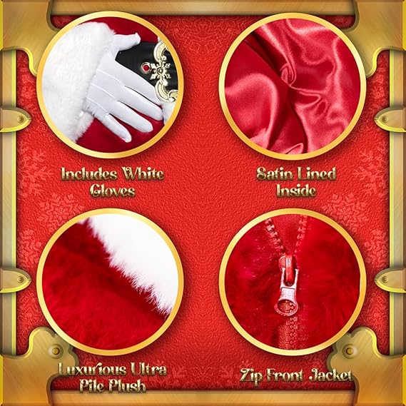 Luxurious Ultra Plush Professional Santa Suit