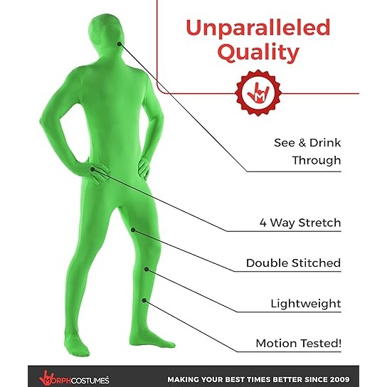 Green Morphsuit Adult Costume