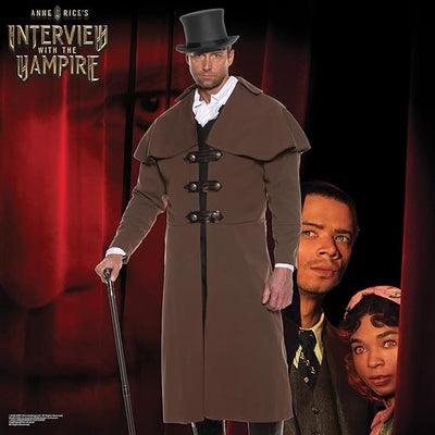 Brown Vampire Lestat's Carriage Coat Costume, Adult