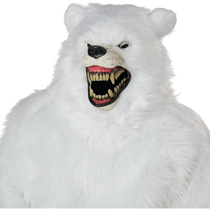 Polar Bear Adult Deluxe Costume with Moveable Jaw Mask
