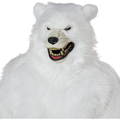 Polar Bear Adult Deluxe Costume with Moveable Jaw Mask