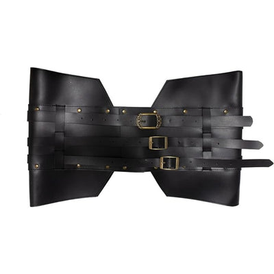 Faux Leather Gladiator Belt, Black