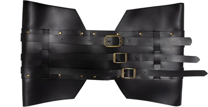 Faux Leather Gladiator Belt, Black