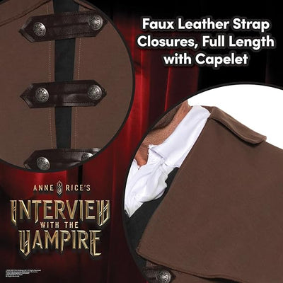 Brown Vampire Lestat's Carriage Coat Costume, Adult