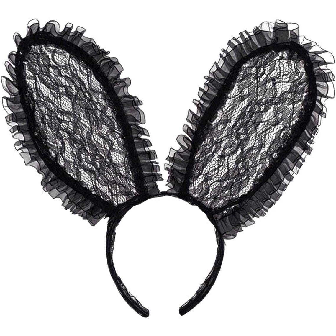 Black Lace Bunny Ears Headband