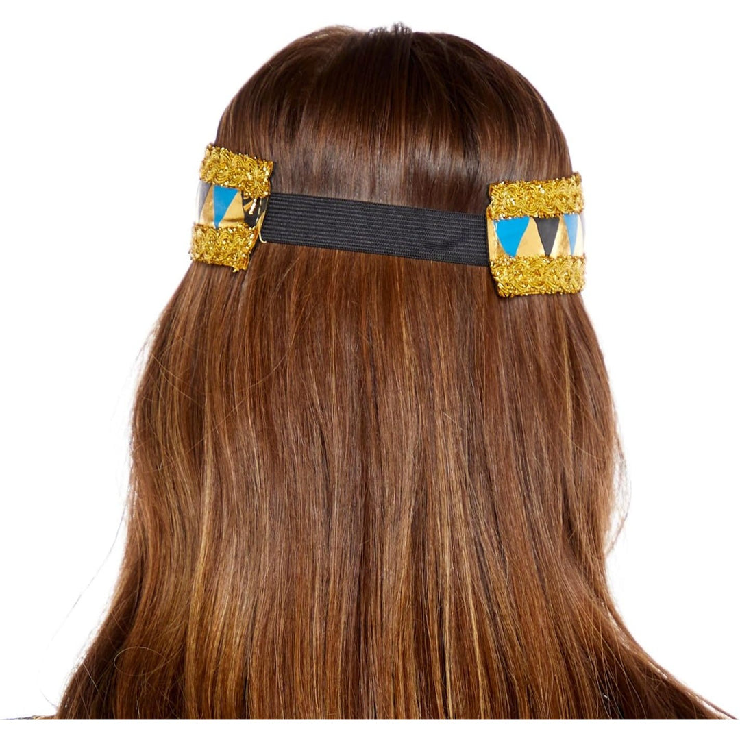 Gold and black Cleopatra headband accessory perfect for Halloween costumes