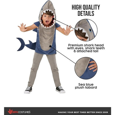 Great White Shark Morph Costume, Child