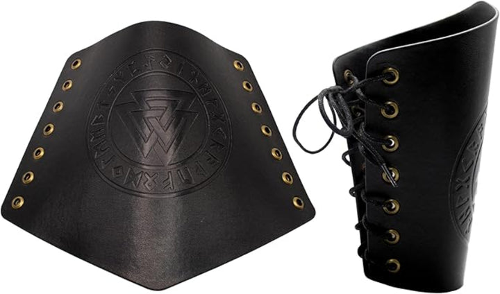 Viking Warrior Arm Guards, Black