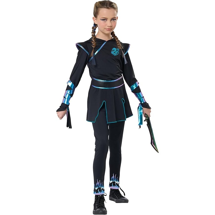Iridescent Dragon Ninja Girls Costume